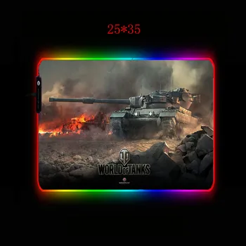 XGZ World of Tanks RGB Mare de Jocuri de Calculator Gamer USB Cablu de Iluminat cu LED Colorat Luminos Non-alunecare Pad-Desk Pad Soareci Mat