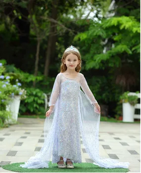 Fete Snow Queen Elsa Costum Printesa Anna Copil Ziua De Nastere Partid Rochie