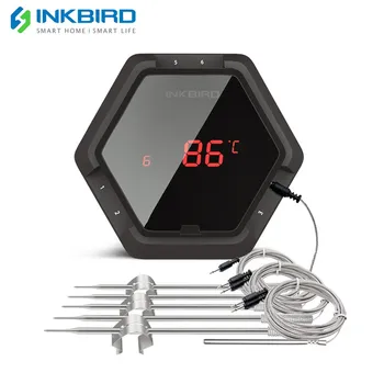 Inkbird IBT-6XS Cuptor Termometru Digital de Gătit Mâncare fără Fir Bluetooth GRĂTAR Termometru APP Gratuit și USB Baterie Reincarcabila