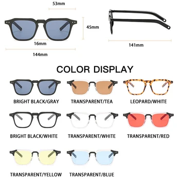 2020 Pătrat ochelari de Soare Femei Barbati Designer de Brand Clasic Vintage Punk Ochelari de Soare de sex Feminin Clar Nuanțe de Albastru Lentes de sol mujer