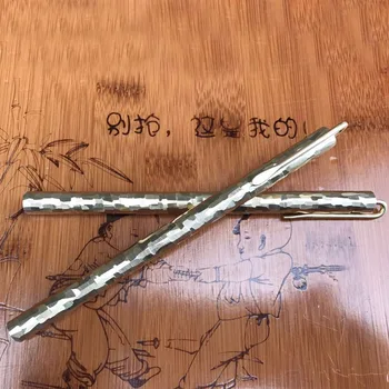 EDC Alamă Lustruită Pen Handmade Cupru Stiloul în aer liber Multi-scop Instrumente Defensive Pixuri Cel Mai bun GiftTactical Auto-apărare Pen