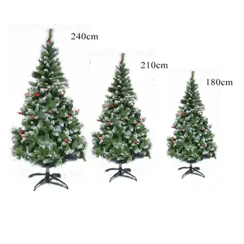 Noi de Crăciun pom de Crăciun artificial pom de Crăciun pentru casa de brad, de pin cu conuri și fructe de padure verde 120/150/180/210/240 cm