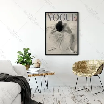 Vogue Poster Balet Wall Art Print Dans Fotografie de Moda Panza Pictura Imagine Cadou pentru Fetele Ei Acasă Cameră Decor de Perete