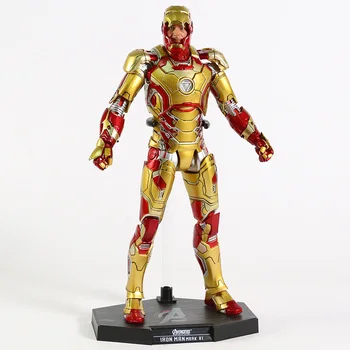 Fierbinte Jucării Avengers Iron Man Mark XLII XLIII MK 43 42 PVC figurina de Colectie Model de Jucărie cu LED-uri Lumina