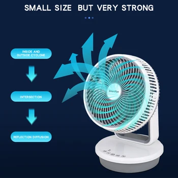 4-viteza Smart Fan Desktop de 12-Inch Tremura Capul Mut Răcitorului de Aer Cu Control de la Distanță Funcția de Sincronizare cu Ventilator Electric pentru Biroul de Acasă