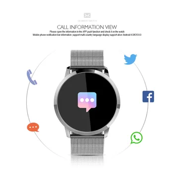De lux Metal 360 Ceas Inteligent Bărbați Femei HR/Tensiunii arteriale Reloj de Culoare Smartwatch se Potrivesc Pentru IOS/Moto/Xiaomi VS IWO 8/Fit Nu