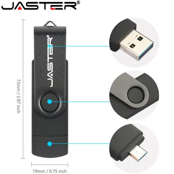 JASTER Mai bun OTG USB 2.0 Flash Drive cle usb 2.0 stick de 4GB 8GB 16GB 32GB 64GB pen drive Smartphone Pendrive