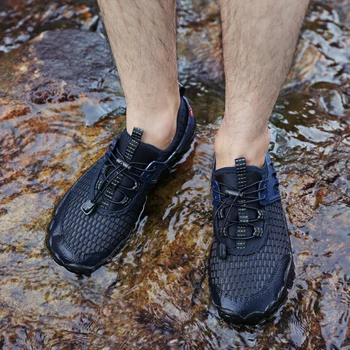 La ora nouă în aer liber Bărbați Aqua Pantofi ochiurilor de Plasă Respirabil Drumeții montane Adidași Anti-derapare pe Litoral, Plajă, Desculță în Amonte de Încălțăminte