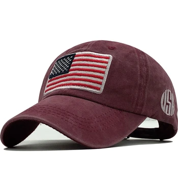 Simplu de Bumbac Gorras Spălat Șapcă de Baseball Steagul SUA Sapca Snapback Reglabila Barbati Sepci de Baseball Brand Snapback Hat