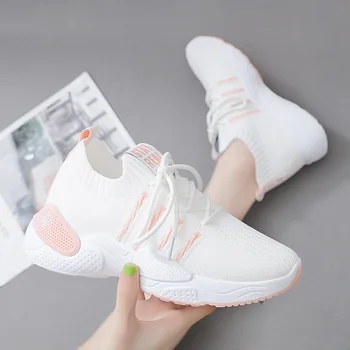 Femei Adidași de Vară 2020 Moda Femeilor de reconfortare Sport Pantofi Dantela-Up Pantofi student fată Încălțăminte 3H36