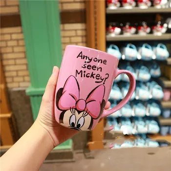 Disney Mickey Mouse original de Desene animate Cani Ceramice Minnie, Donald Duck Pooh Porc Lapte Cupa Cupe și căni de Cafea Ceașcă Halbă de Călătorie