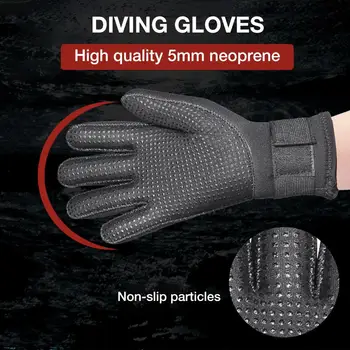 5mm Bărbați Femei Mănuși de Scufundări anti-zero, Anti-alunecare rezistent la apa caldă Reglabil Înot Ține de Cald Mănuși de Scufundări Accesorii noi