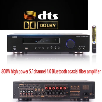 KYYSLB 800W 220V 5.1 Bluetooth Amplificator AV-638 DTS Dolby HD Decodare Amplificator de putere Profesional Amplificator Digital
