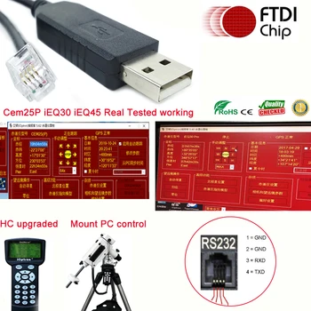 Cip ftdi usb serial rs232 pentru rj9 rj10 4p4c pentru ioptron iEQ45 cem25p ieq30 pro upgrade-ul prin cablu de control PC-ul prin cablu