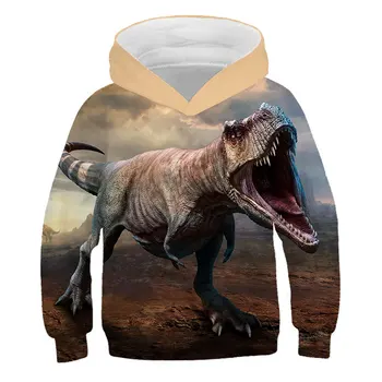 2020 Topuri cu Maneci Lungi Haine Copii Baieti Fete Îmbrăcăminte de Imprimare Animale Dinozaur Moda Toamna Iarna Fierbinte de vânzare Tricou