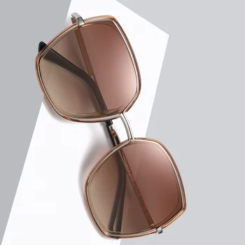 JIFANPAUL Moda ochelari de soare polarizat de sex feminin clasic retro ochelari de soare pentru femei, cadru mare călătorie în aer liber ochelari de soare femei