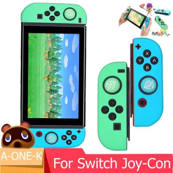 Animal Crossing Silicon Moale Caz pentru Nintend Comutator Coajă de Protecție Deget de Prindere pentru Nintend Comutator Joycon Controller