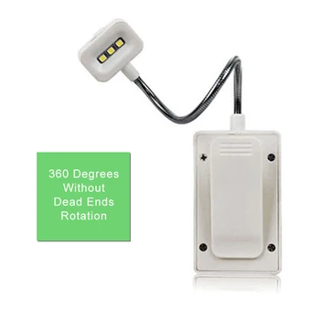 Solar Carte ușor de Citit Lampa Clip pe Cartea cu Interfata USB Confort