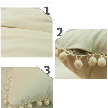 Super moale de catifea canapea pernă se acoperă cu pompom mingea 30x50/45x45cm arunca perna decor acasă lenjerie de pat birou, mașină hotel