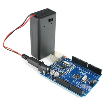 Portabil UNO R3 SMD ATmega328P de Dezvoltare a Consiliului w/ Cablu USB / Baterie 9V Caz pentru Arduino UNO DIY