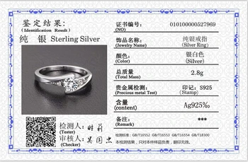 Gratuit Trimis Certificatul de Argint 925 0.75 ct Laborator Inele cu Diamante Pentru Femei Petrecerea de Nunta Elegant Inele bijuterii Fine L5036