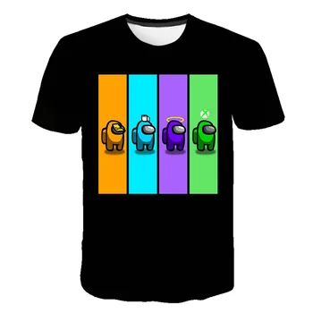 4-14 ani Joc Printre Noi baieti T Shirt 2020 Amuzant de Vară pentru copii Desene animate Printre Noi T-shirt Impostor Grafic Teuri Hip Hop copii Topuri