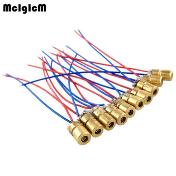 MCIGICM diodă laser 100buc 650nm 6mm 5V 5mW Reglabil Punct Laser Dioda Modul de Cupru Roșu Capul 3v