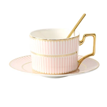 Europene Ceramice de Cafea Ceasca Si Farfurie Set Espresso, Cesti Mari de Ceai Set de Ceai din Ceramica Cana Kubek Cu Lingura Acasă 50T018
