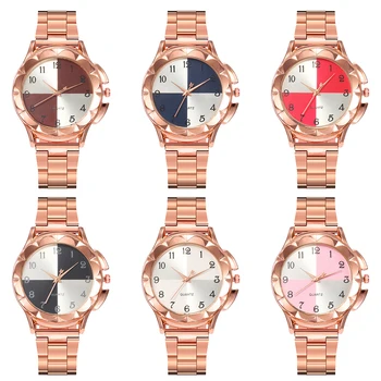 Femei De Lux Ceas Unic Rose Gold Din Otel Inoxidabil Ceasuri Doamnelor Moda Brățară Cuarț Ceas Reloj Mujer Zegarek Damski