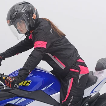 Femeile Motocicleta Echipament de Protecție Jachete impermeabil Pantaloni Moto Motocicleta ochiurilor de Plasă Respirabil Touring Haine de Echitatie Trib