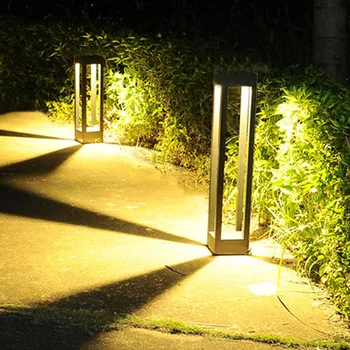 BEIAIDI Impermeabil în aer liber Gazon Lampa Modern, Simplu Peisaj de Grădină Pilon de lumina Calea peisaj Villa Garden Stâlpului de Lumină