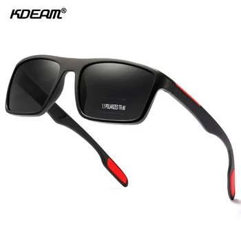 KDEAM Ultra Light Dreptunghiulară Fotocromatică Bărbați ochelari de Soare Polarizate TAC 1.1 mm Grosime Lentile UV400 Ochelari de Soare Femei Cat.3 CE