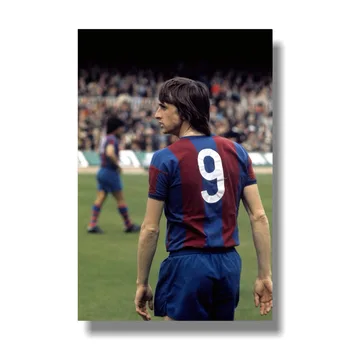 Johan Cruyff, Legenda Fotbalului Matase Arta Poster Imagini pentru living, dormitor decor Postere