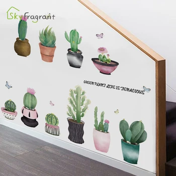 Nordic ins ghivece cu plante autocolant perete plinta creative home decor perete living intrarea decor auto-adezive autocolante