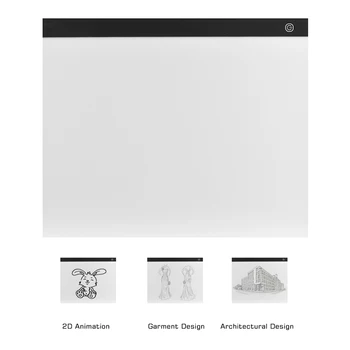 A3/A4 de dimensiuni Mari Casetă de Lumină LED Contur de Lumină Pad fără Trepte de Reglaj Drawing Tablet Copyboard pentru Pictura Desen Schiță