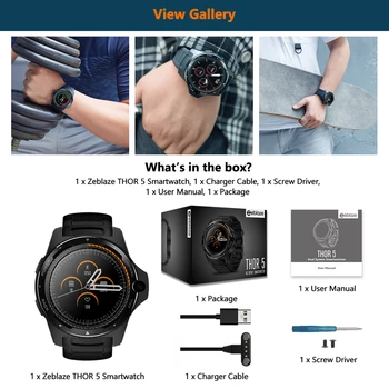 Zeblaze THOR 5 Sistem Dual Hybrid 4G Smartwatch 1.39 inch AOMLED 454*454px 2GB+16GB, 8.0 MP Fata aparat de Fotografiat Inteligent Ceas Barbati