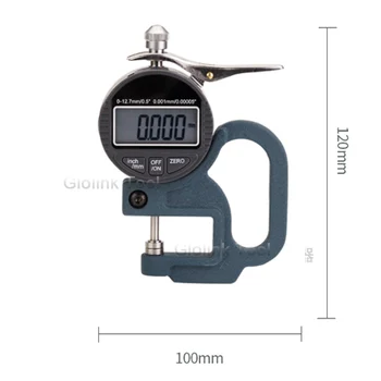 0-12.7 mm Digitale Microni Grosime Ecartament Tester Pătrat Micrometru Etrier Ecartament Instrumente de Măsurare 0,001 mm