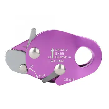 Auto-frânare de Oprire de Coborâre pentru 9-13mm Rope Clamp Apuca de Salvare Rapel Inel de Catarare Violet Pentru Alpinism în aer liber Accesorii