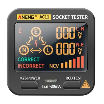 Digital Socket Tester Tensiune de Test SUA/marea BRITANIE/UE/AU Plug Ground Zero Linie Faza Verifica Rcd NCV test Soclu Detector de Scurgeri