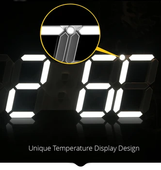 Mai nou Culoare Schimbătoare LED Ceas de Perete 3D Digitale Moderne Desktop Ceas cu Alarmă Acasă Living, Birou, Masa de Birou Lumina de Noapte