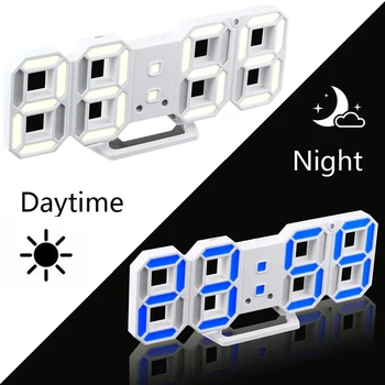 Mai nou Culoare Schimbătoare LED Ceas de Perete 3D Digitale Moderne Desktop Ceas cu Alarmă Acasă Living, Birou, Masa de Birou Lumina de Noapte