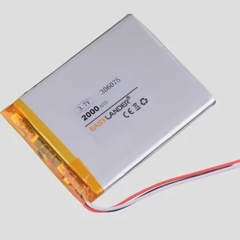 306075 3.7 V 2000mAh baterie Reîncărcabilă Li-Polimer Baterie Li-ion Pentru GPS Tableta PC de Buzunar 306075PL 4G-15 / 4K-19 E-book 306075