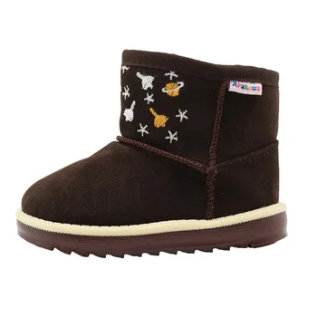 Apakowa Cald Iarna Băieți Fete Cizme De Zapada Pantofi De Moda Plat Cu Pluș Copil Copii Cizme De Zapada Pantofi Copii Cizme Pantofi De Copil