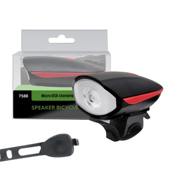 USB de Încărcare cu LED-uri Clopot de Biciclete Faruri Ciclism Corn Lanterna Bicicleta Lumina Bell Set MTB Ciclu Farurilor Fata Spate Lampă Spate