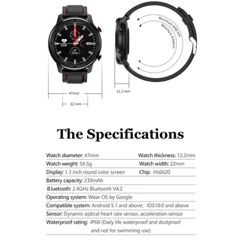 DT78 Ceas Inteligent Bărbați Femei Smartwatch 1.3 inch Full Rotund Ecran Tactil Complet Pedometru, Monitor de Ritm Cardiac Inteligent Brățară Band