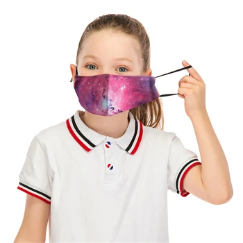 Galxy Reutilizabile Masca De Fata Lavabile Copii Masca Elegant Masca De Fata Cu Filtru Masca Bretele Reglabile Bumbac Masca Drăguț Gripa Măști
