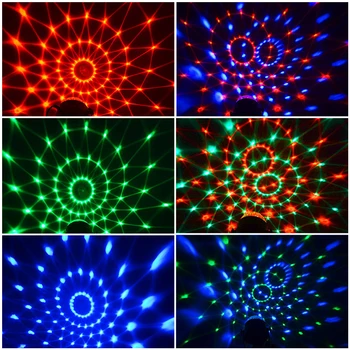 Sunet Activat de Rotație Minge Disco Lumini de Partid Strobe Light 3W RGB LED Lumini de Scena Pentru Crăciun Acasă KTV Xmas Spectacol Nunta