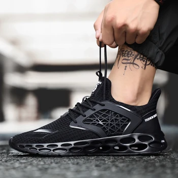 2019 Respirabil Barbati Adidasi Stil Nou Pantofi de sex Masculin Negru Gri Rosu de Înaltă Calitate, Confortabile, Non-alunecare Moale Plasă Barbati Pantofi de alergat