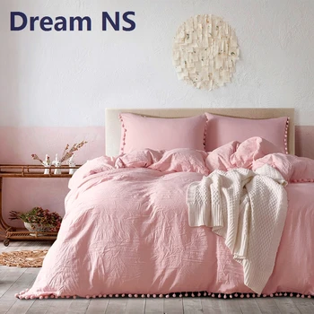 AHSNME Spălat de Bumbac Moale asternuturilor de Pat Set de Copil Roz lenjeria de pat NE-a UNIT Dimensiune Particularizată Carpetă Acopere Bule Minge Lenjerie de pat cameră Dublă