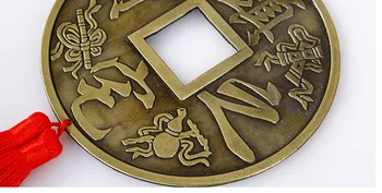 ANGRLY Chineză Nod Decoratiuni Artizanat Cupru Monede Feng Shui Mare Comoara Chineză Nod Pandantiv Avere Masina Partid Decor Acasă